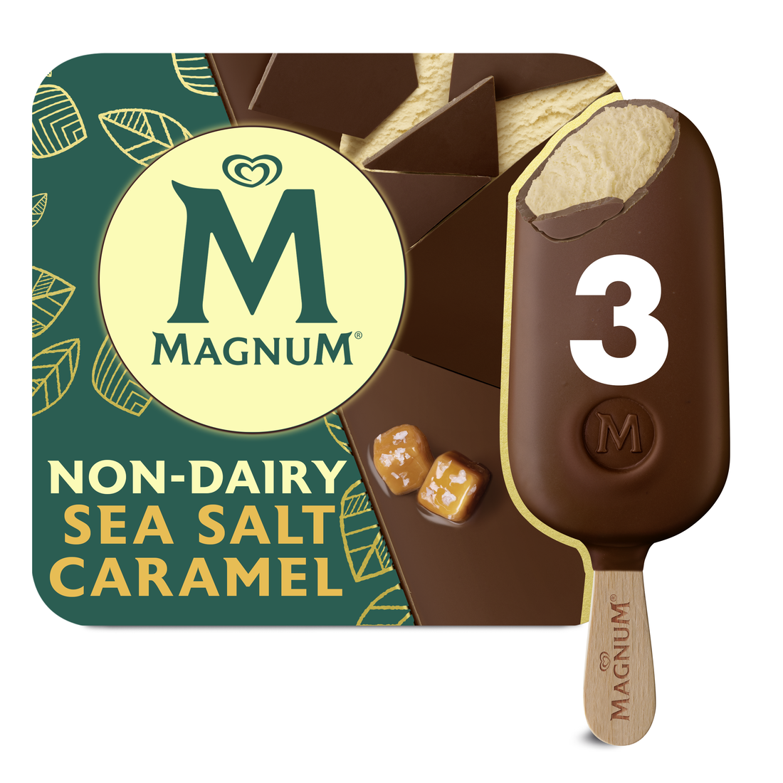 Magnum Non-Dairy Sea Salt Caramel Frozen Dessert Bars