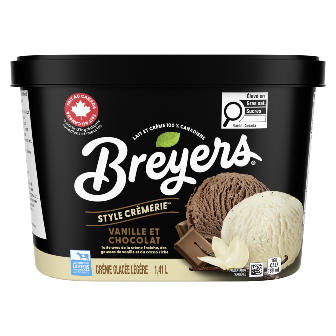 Breyers Creamery Style Vanilla and Chocolate Light Ice Cream