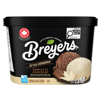 Breyers Creamery Style Vanilla and Chocolate Light Ice Cream