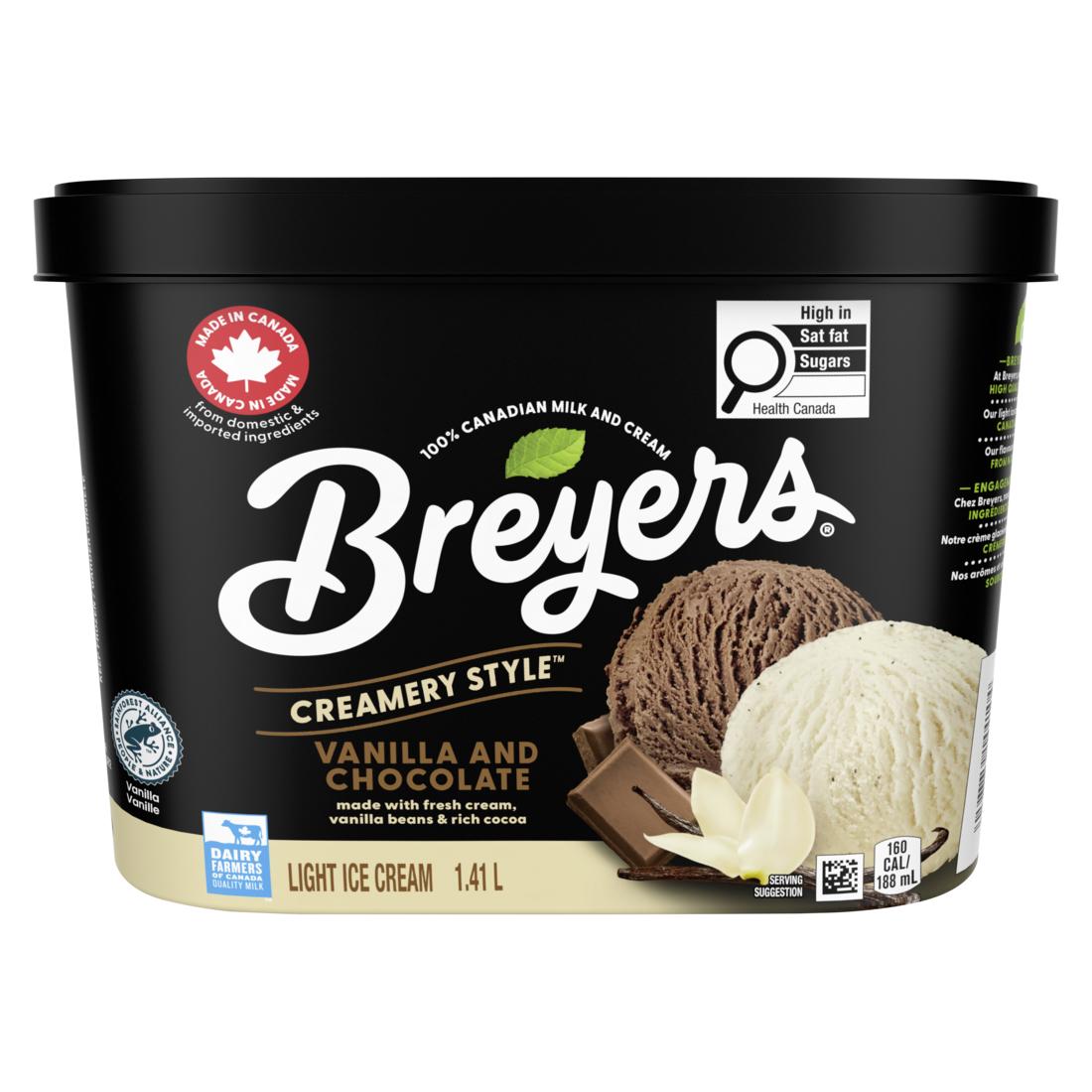 Breyers Creamery Style Vanilla and Chocolate Light Ice Cream