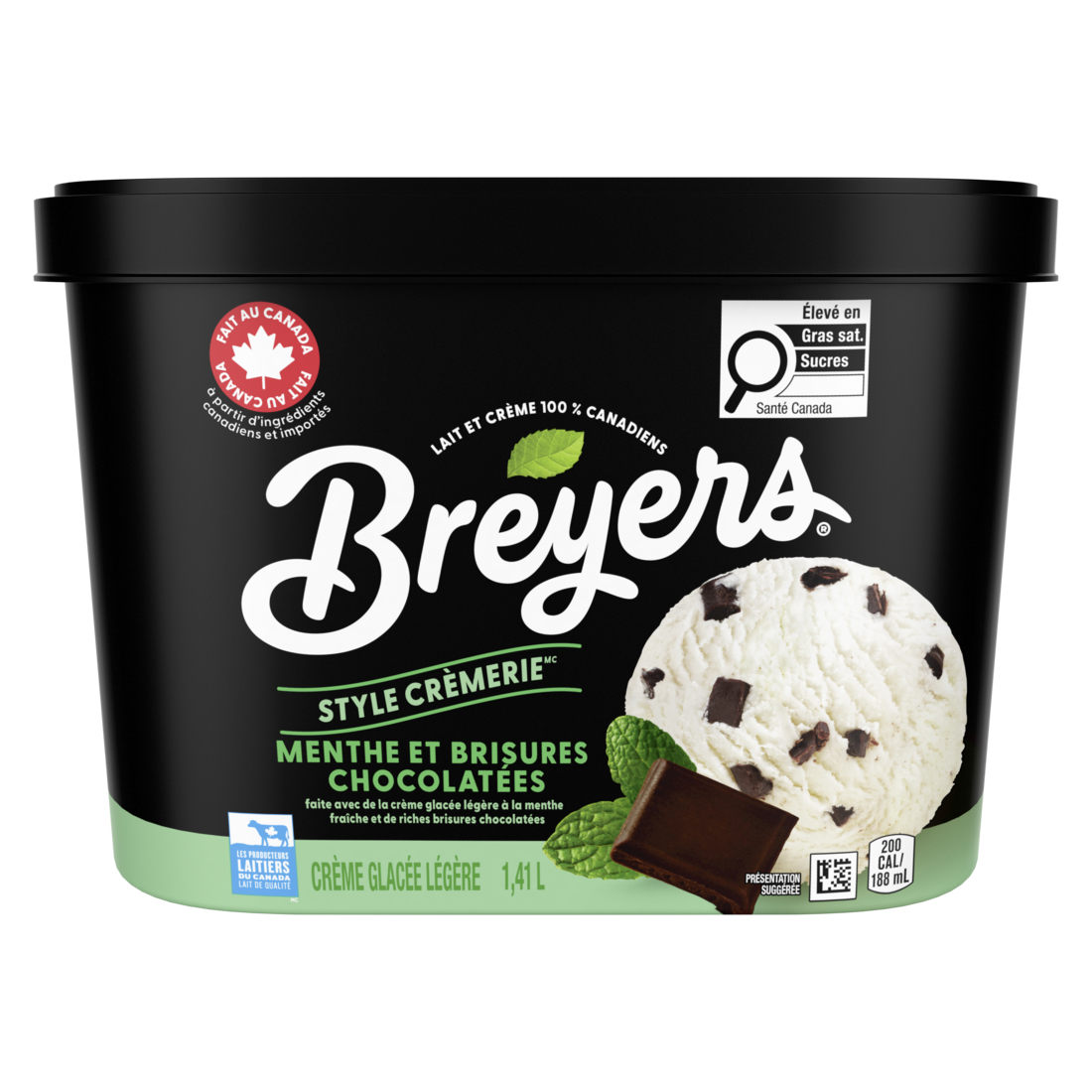 Breyers Creamery Style Mint Chocolatey Chip Light Ice Cream