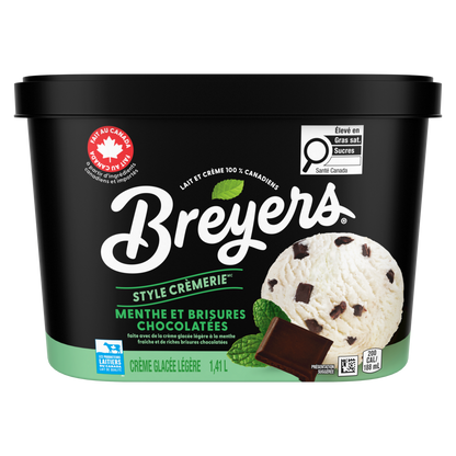 Breyers Creamery Style Mint Chocolatey Chip Light Ice Cream