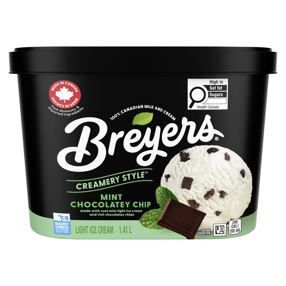 Breyers Creamery Style Mint Chocolatey Chip Light Ice Cream