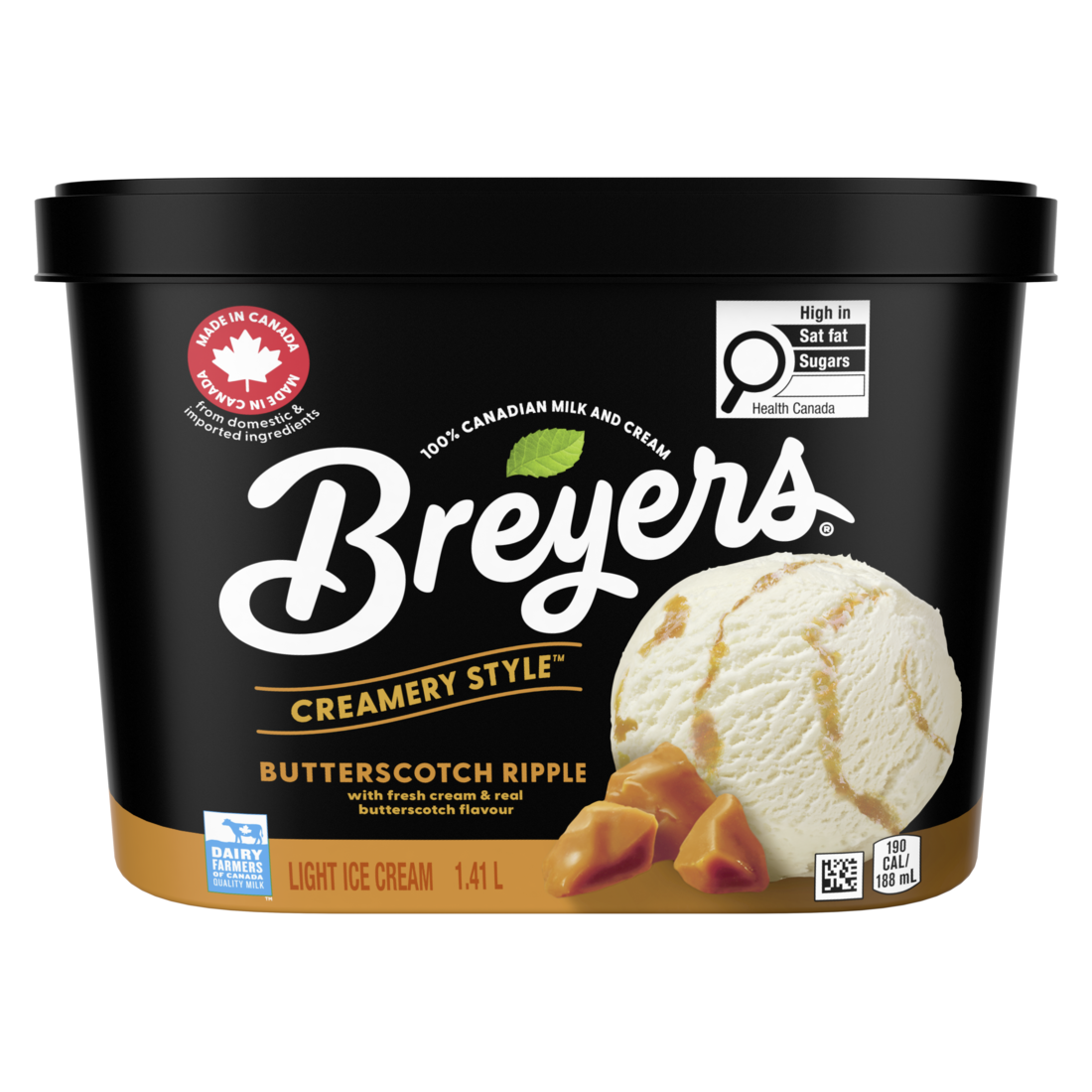 Breyers Creamery Style Butterscotch Ripple Light Ice Cream