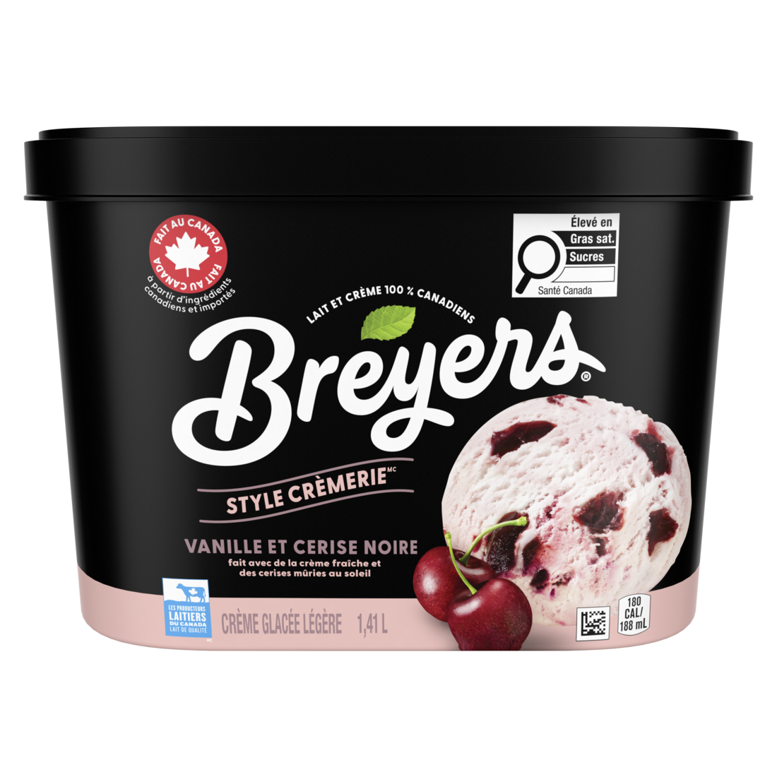 Breyers Creamery Style Dark Cherry Vanilla Light Ice Cream