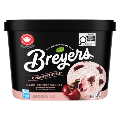 Breyers Creamery Style Dark Cherry Vanilla Light Ice Cream