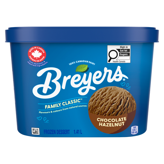 Dessert glacé Breyers Classique Familial Chocolat noisette