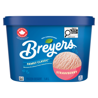 Dessert glacé Breyers Classique familial Fraise