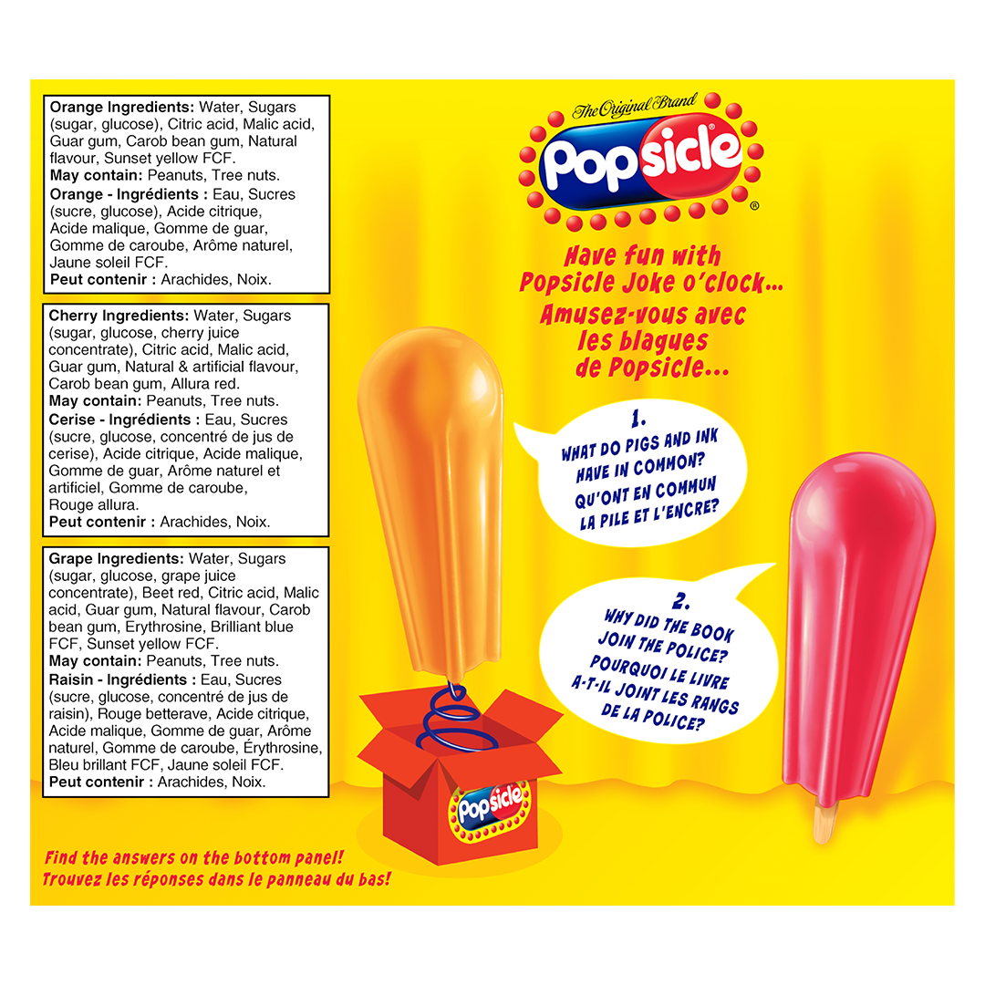 Popsicle® Orange, Cherry & Grape Ice Pops