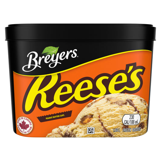 Breyers® REESE Peanut Butter Cups 1.66 L front of pack,Breyers® REESE Peanut Butter Cups 1.66 L back of pack,Breyers® REESE Peanut Butter Cups 1.66 L French & English Hero Images,Breyers® REESE Peanut Butter Cups 1.66 L French & English Hero Images,Breyers® REESE Peanut Butter Cups 1.66 L Nutrition Panel,Breyers® REESE Peanut Butter Cups 1.66 L Ingredient List, Breyers® REESE Peanut Butter Cups packshot French & Englis,  Breyers® REESE Peanut Butter Cups 1.66 L UPC,Kosher Dairy Logo