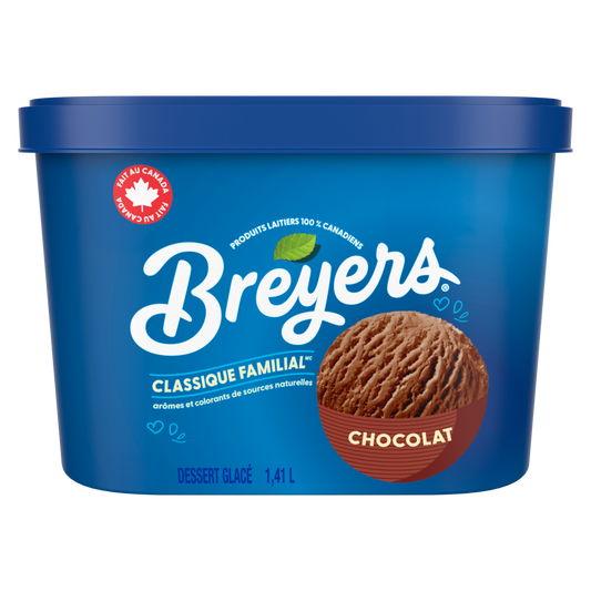 Dessert glacé Breyers Classique familial Chocolat