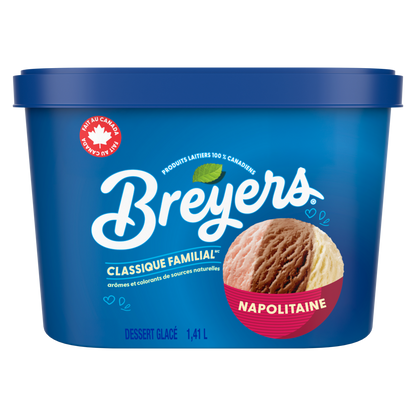 Dessert glacé Breyers Classique Familial Napolitaine