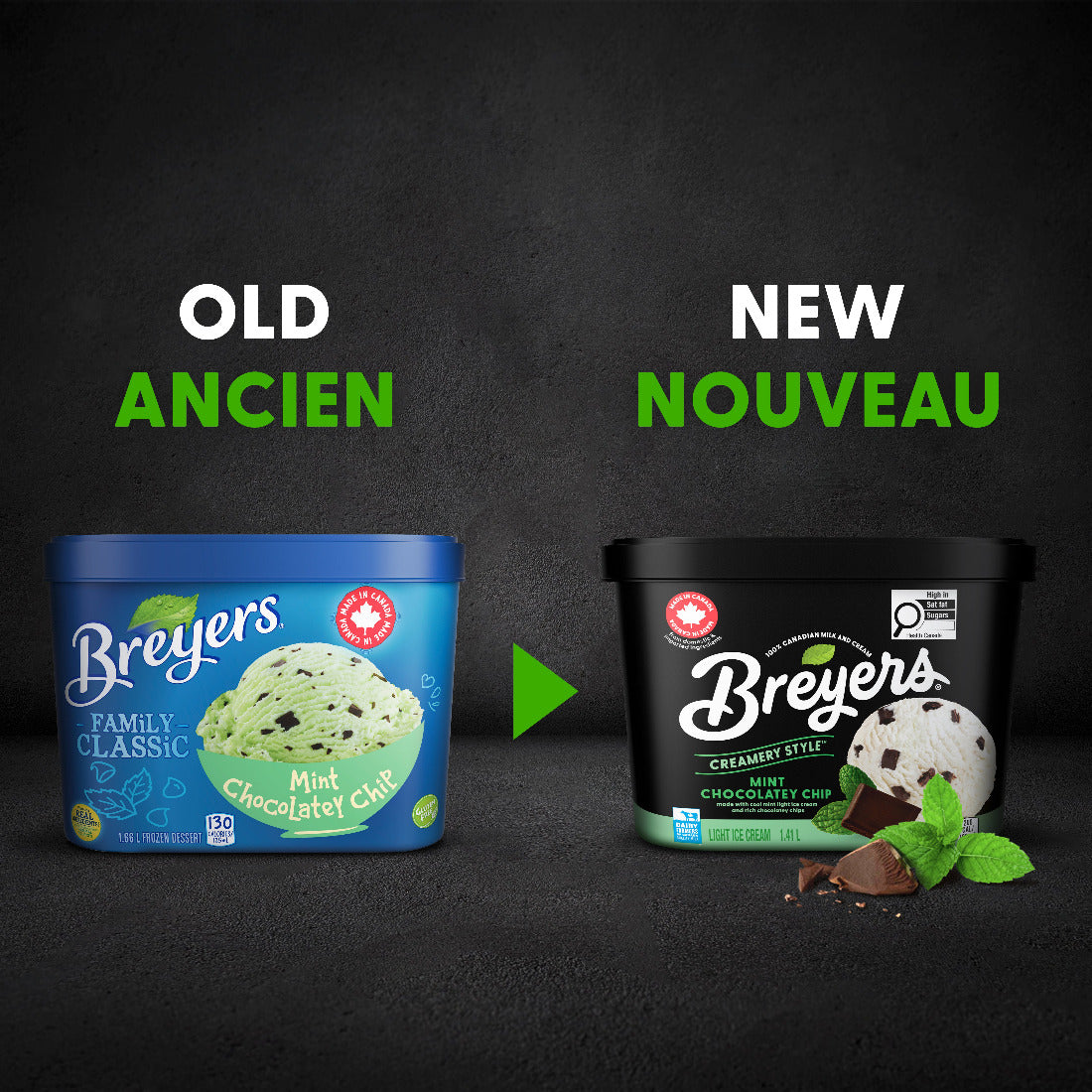 Breyers Creamery Style Mint Chocolatey Chip Light Ice Cream