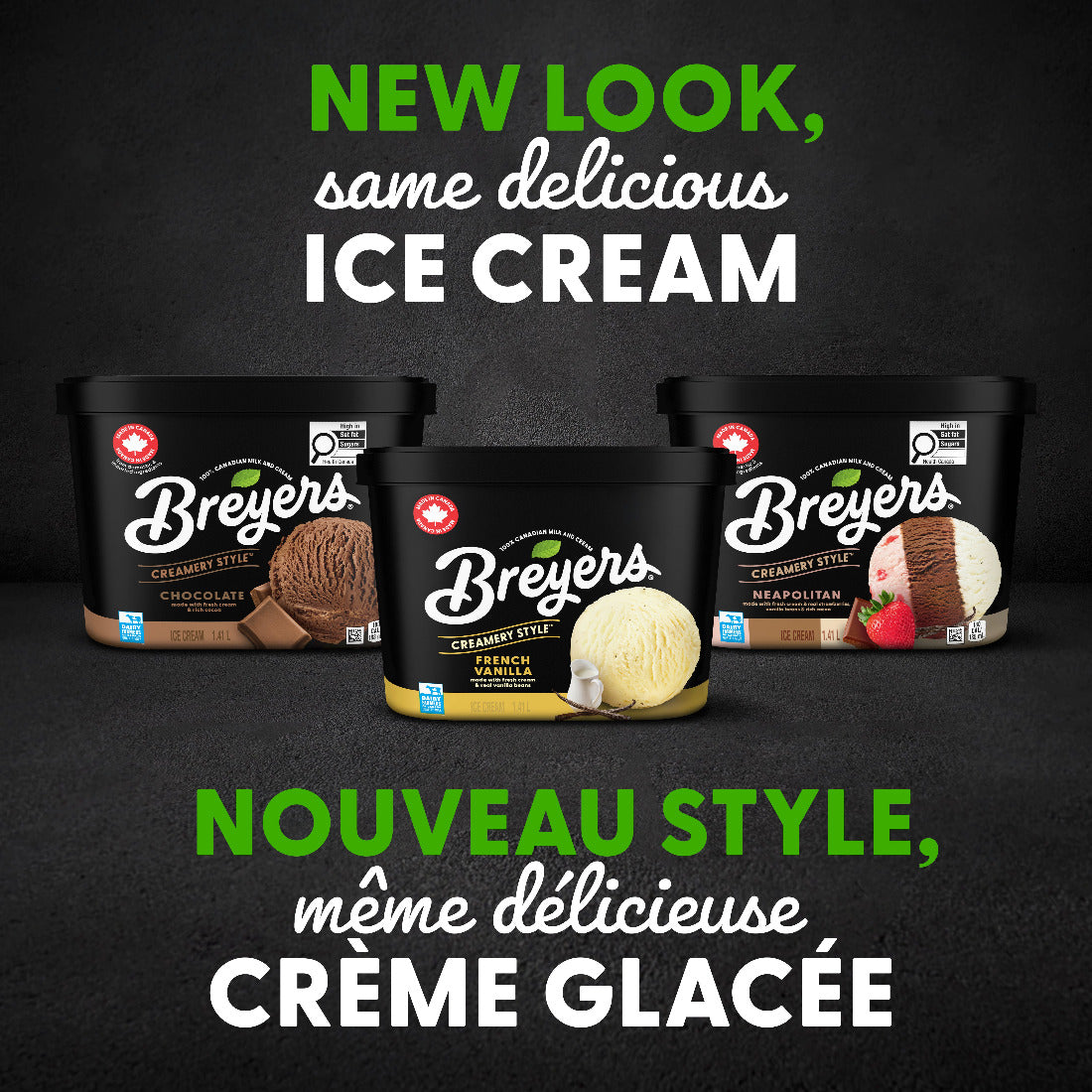 Crème glacée légère à la pâte à biscuits aux pépites de chocolat de style Breyers Creamery