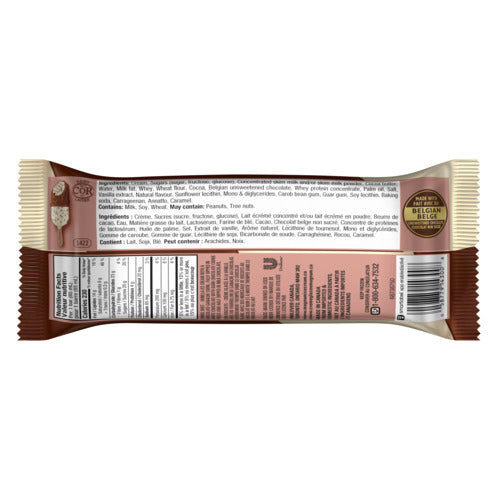 Back side view of Magnum Cookie Duet Ice Cream Bar product packaging