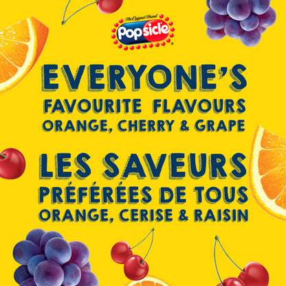 Popsicle® Orange, Cherry & Grape Ice Pops 18 Pack