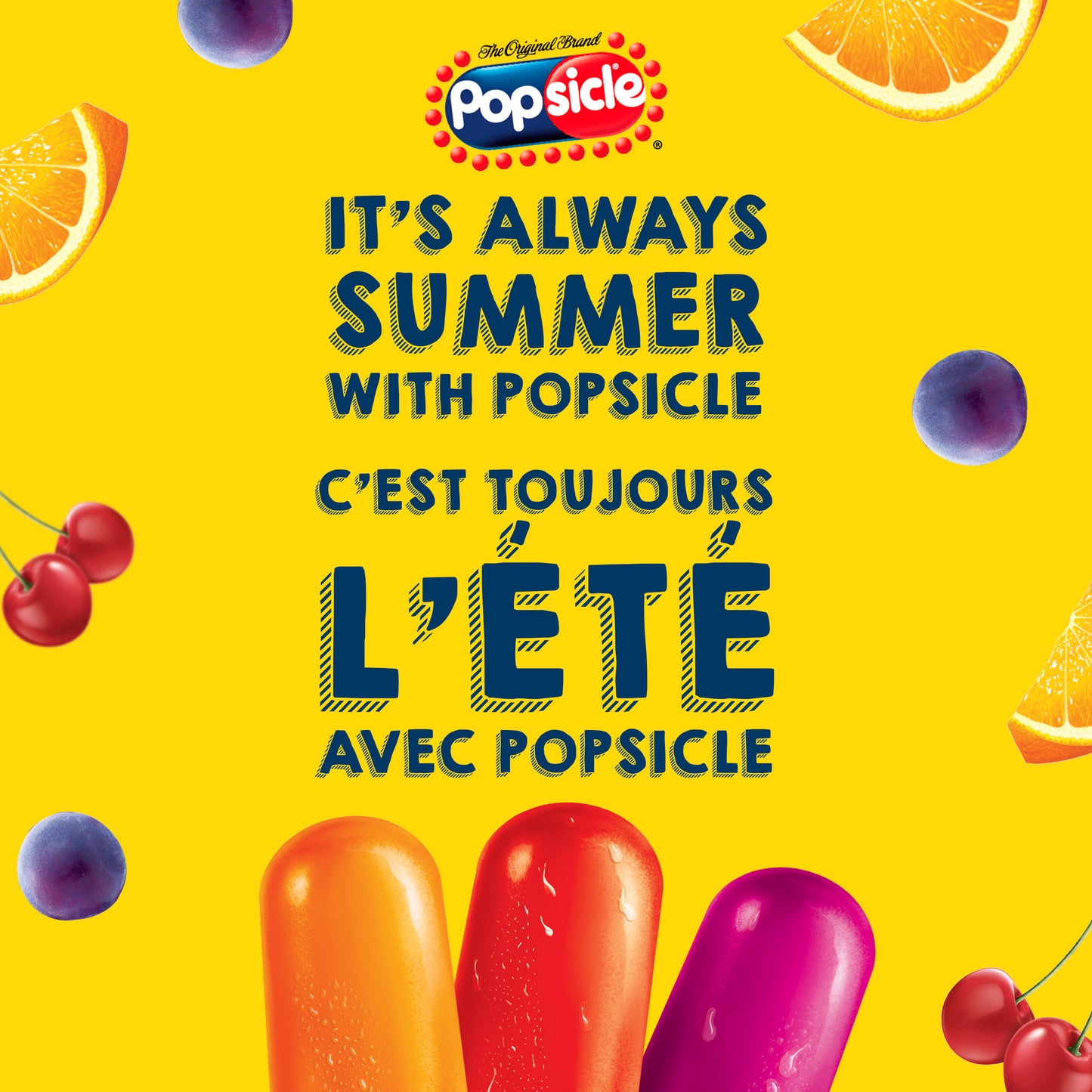 Popsicle® Orange, Cherry & Grape Ice Pops 18 Pack